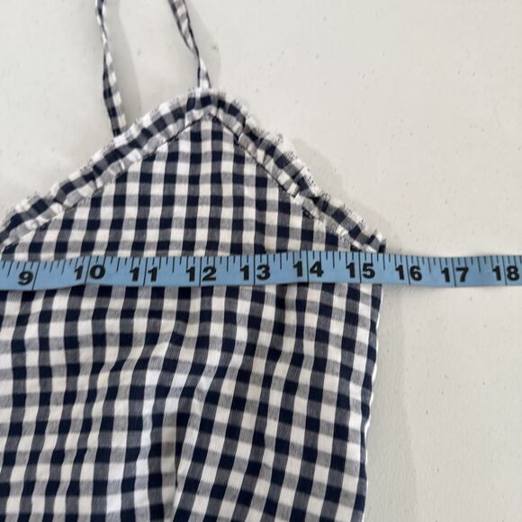 Sim and Sam Top Womens S Violet Gingham V Neck Ruffle Trim Cottagecore Y2K - Picture 7 of 11